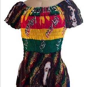 Bob Marley Rasta Dress Free Size